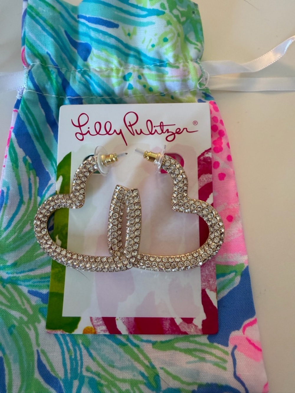 Lilly Pulitzer Gold Heartbreaker Hoop Earrings